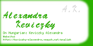 alexandra keviczky business card